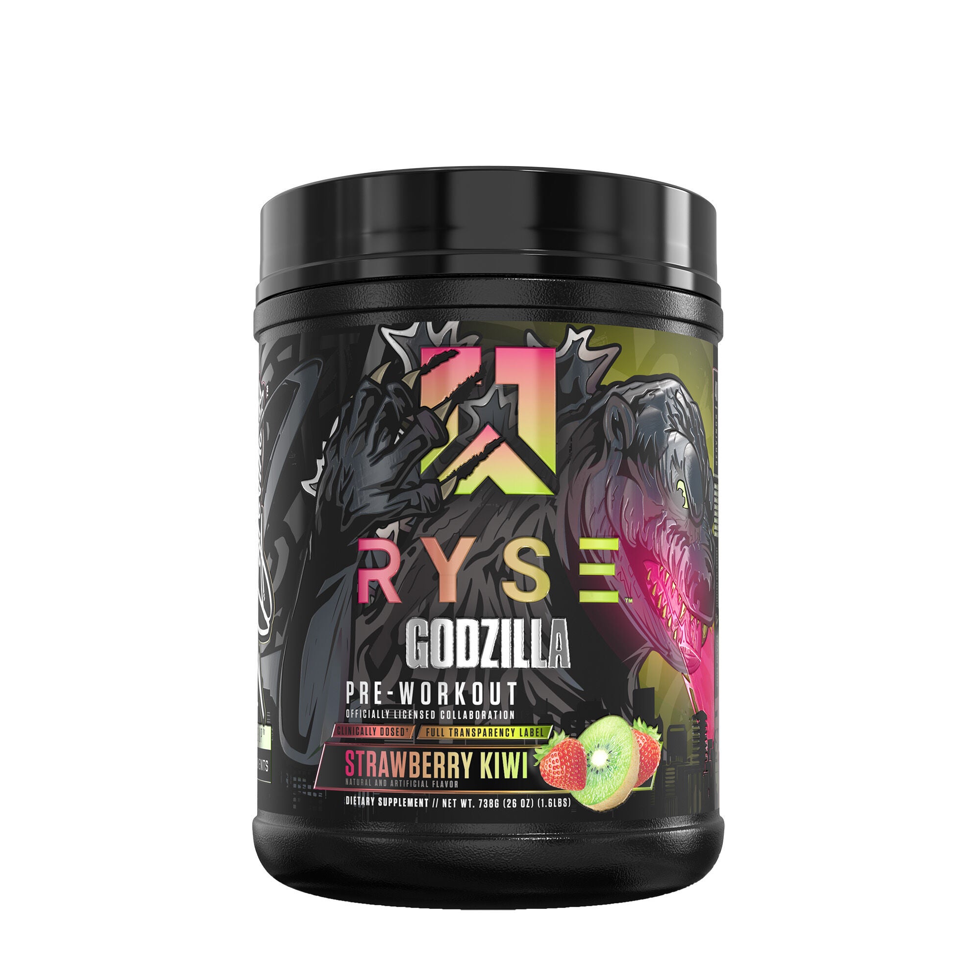 RYSE™ Up - Godzilla Pre-Workout - Strawberry Kiwi - 1.6lbs | GNC RYSE™ Up - Godzilla Pre-Workout - Strawberry Kiwi - 1.6lbs | GNC